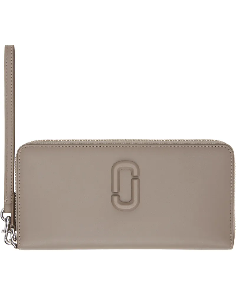 Marc Jacobs Gray 'The Covered J Marc' Continental Wallet 055