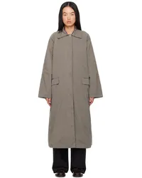 CORDERA Gray Wax Cotton Trench Coat Taupe