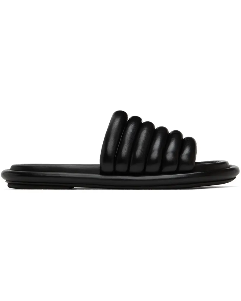 Marsèll Black Spalmata Flat Sandals 666