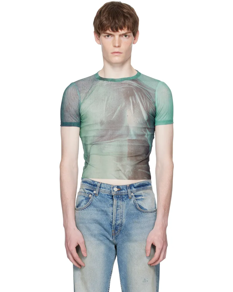 Jean Paul Gaultier Blue 'The Water' Baby T-shirt 5557-indigo
