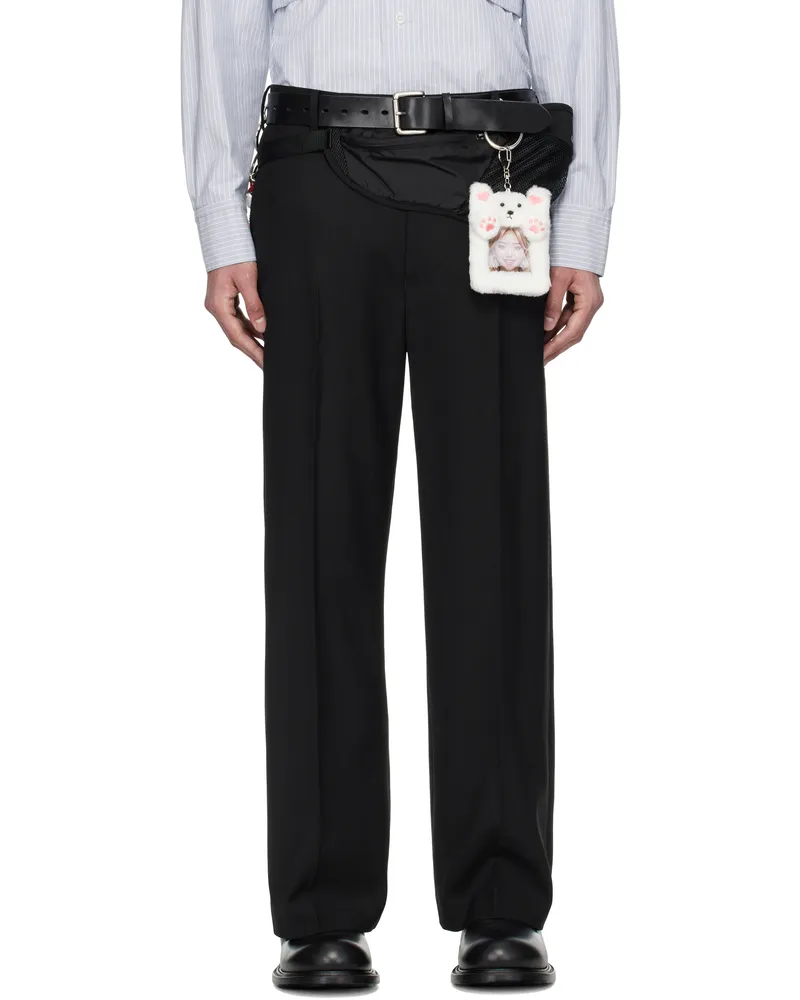 Doublet Black Tailored Waist Pouch Trousers Black