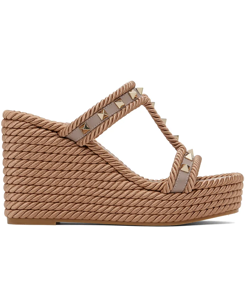Valentino Garavani Pink Rockstud Heeled Sandals P45