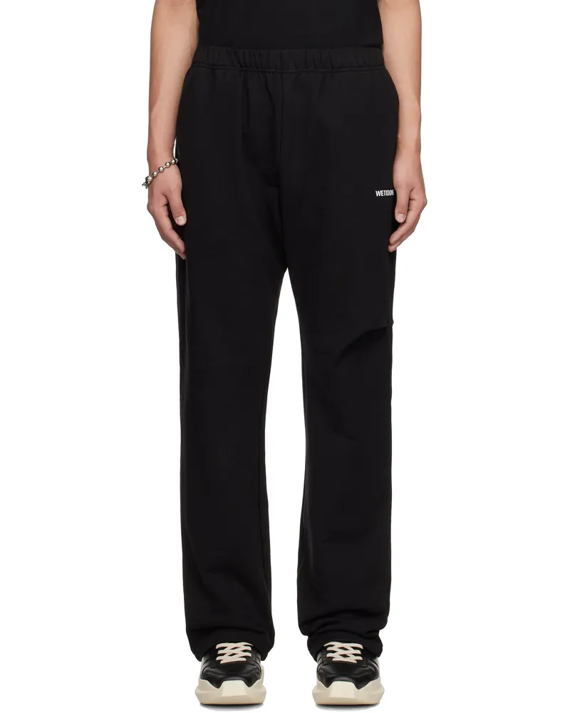 WE 11 DONE Black Wide Jogger Sweatpants Black