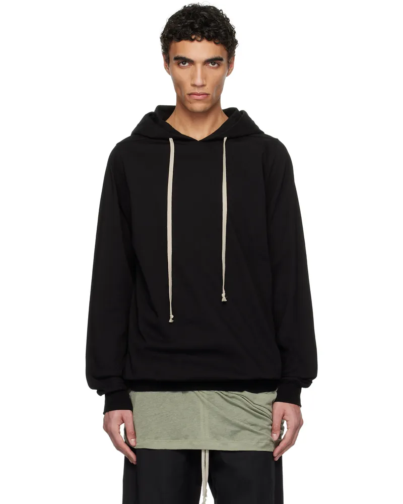 Rick Owens Black Hollywood Heavy Jersey Hoodie 09