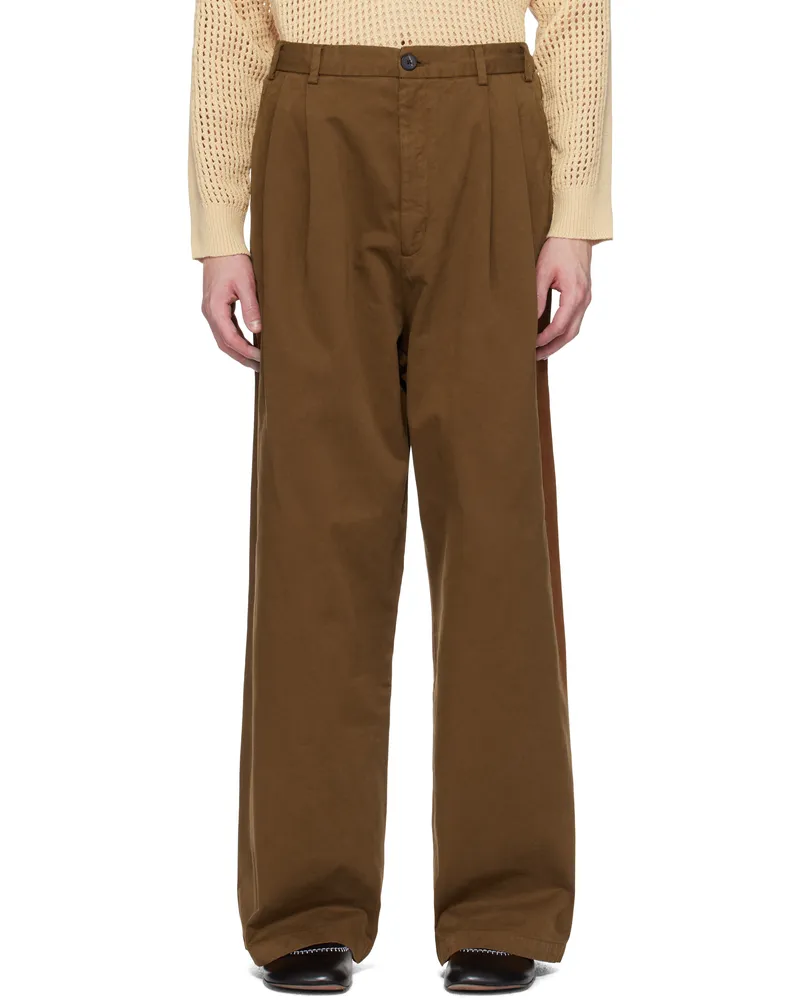 CMMN SWDN Brown Chico Elasticated Trousers Brown