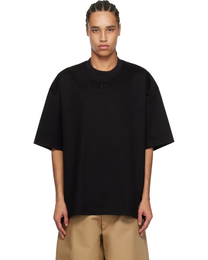 Wooyoungmi Black Cotton Overfit T-Shirt Black718b
