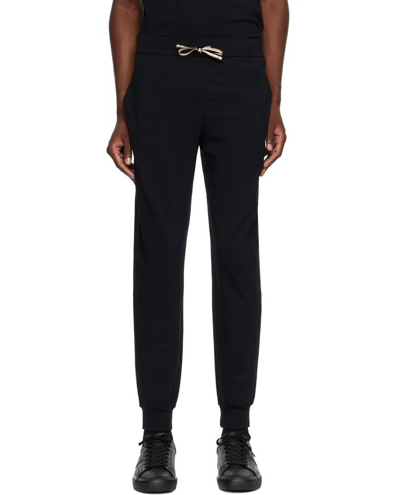 HUGO BOSS Black Printed Logo Sweatpants Black