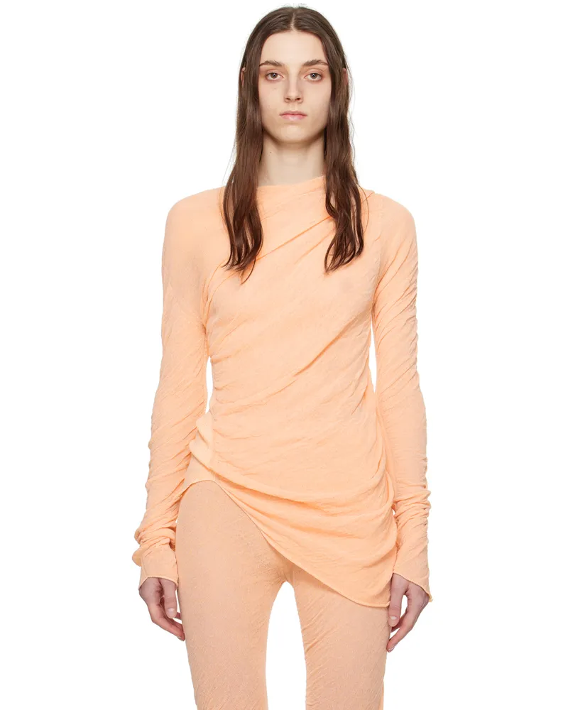 Issey Miyake Orange Ambiguous Sweater 40