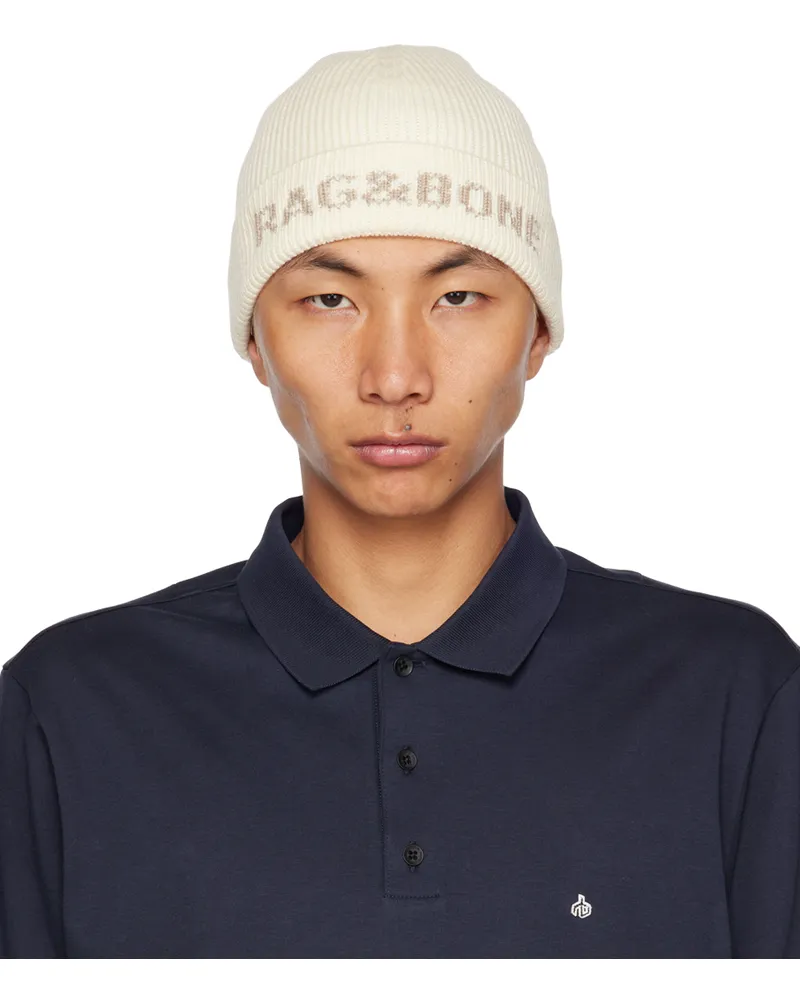Rag & Bone Off-White Margo Beanie Ivorymult