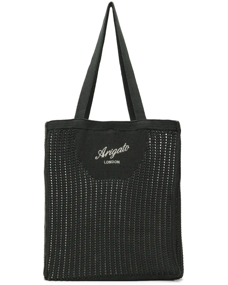 Axel Arigato Gray Grid Tote Dark