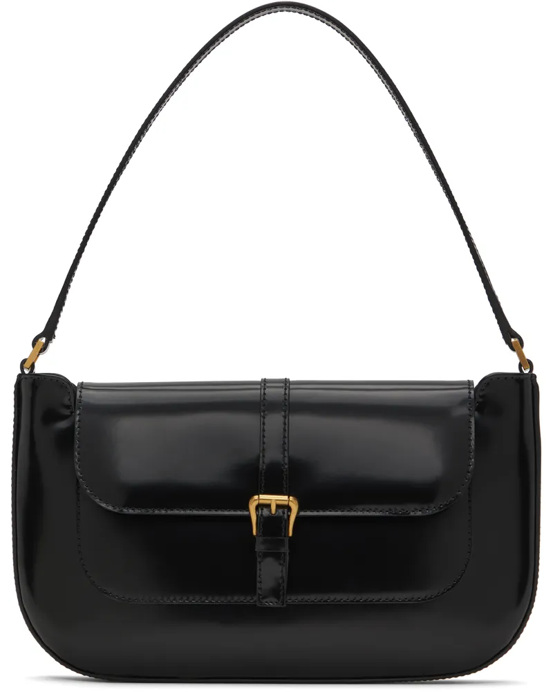 by FAR Black Miranda Semi Patent Leather Shoulder Bag Bk001