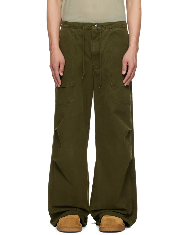 Entire Studios Khaki Barren Cargo Trousers Pine