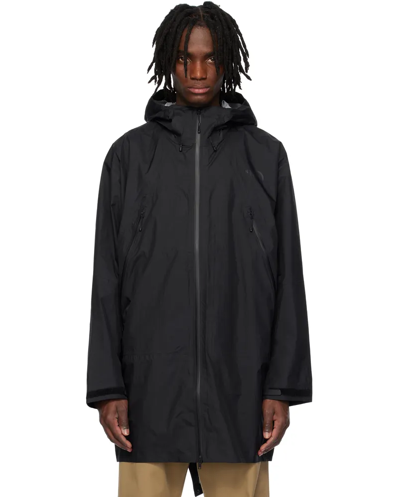 The North Face Black Packable LT Rain Coat Tnf