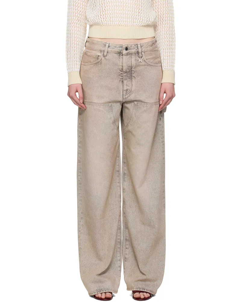 Amiri Beige Carpenter Jeans Pink