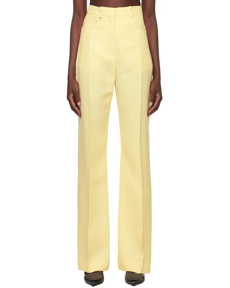 Jacquemus Yellow 'Le Pantalon Sauge' Trousers 205
