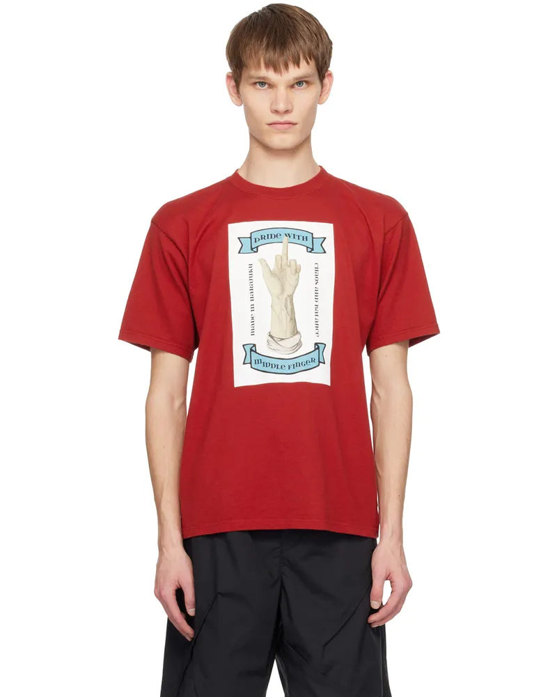 Undercover Red Graphic T-Shirt Red