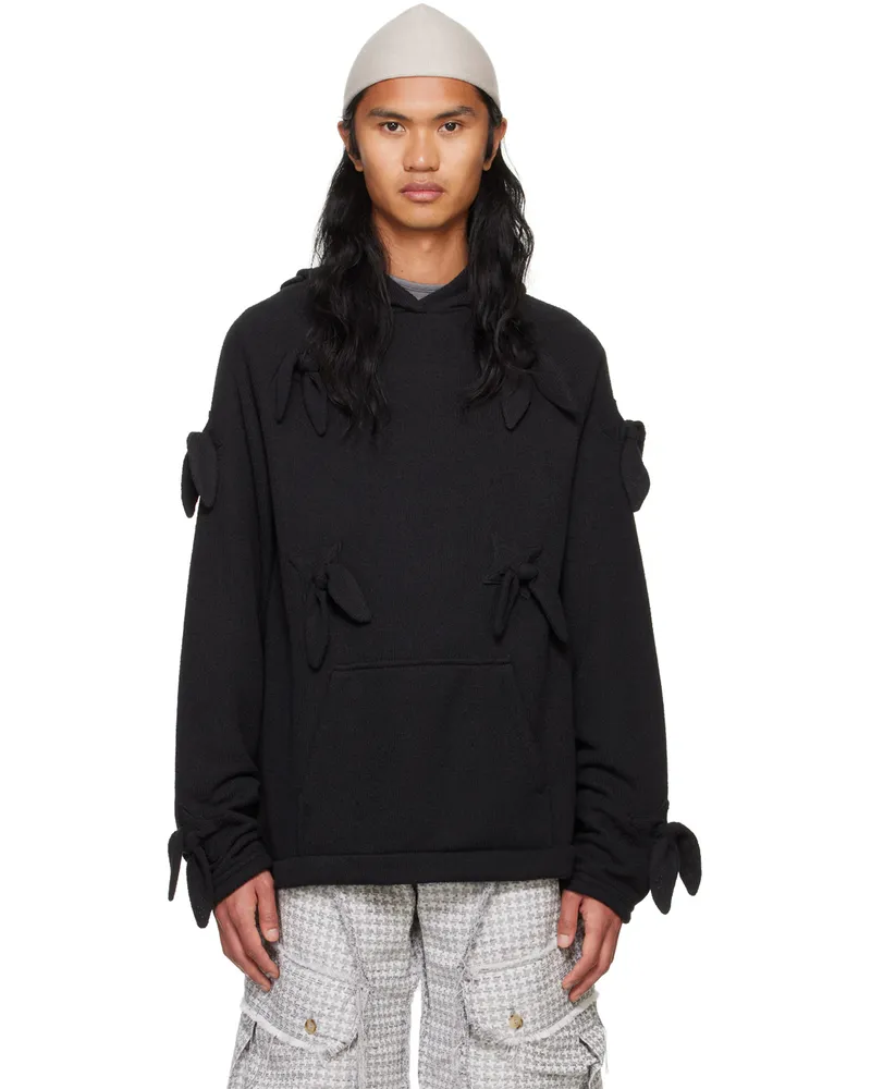 Strongthe Black Star Knot Hoodie Black