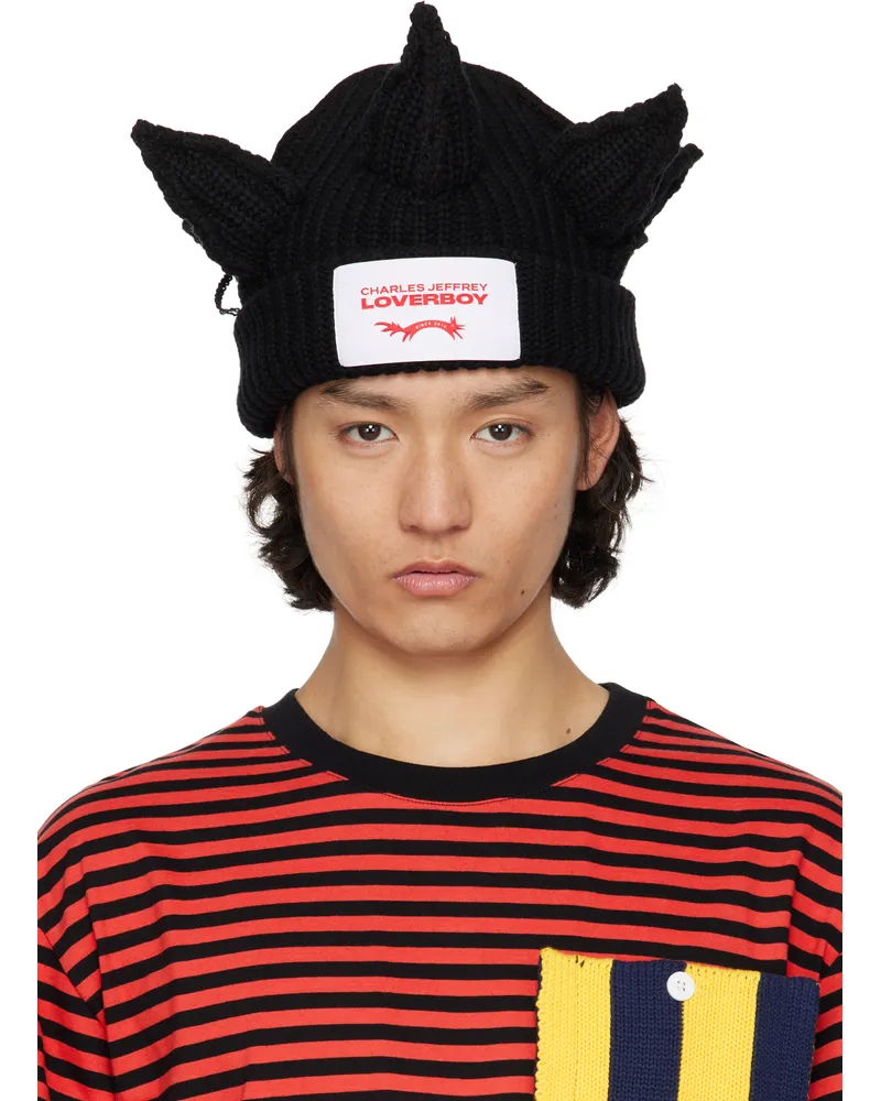 Charles Jeffrey Loverboy Black Berserker Beanie Black