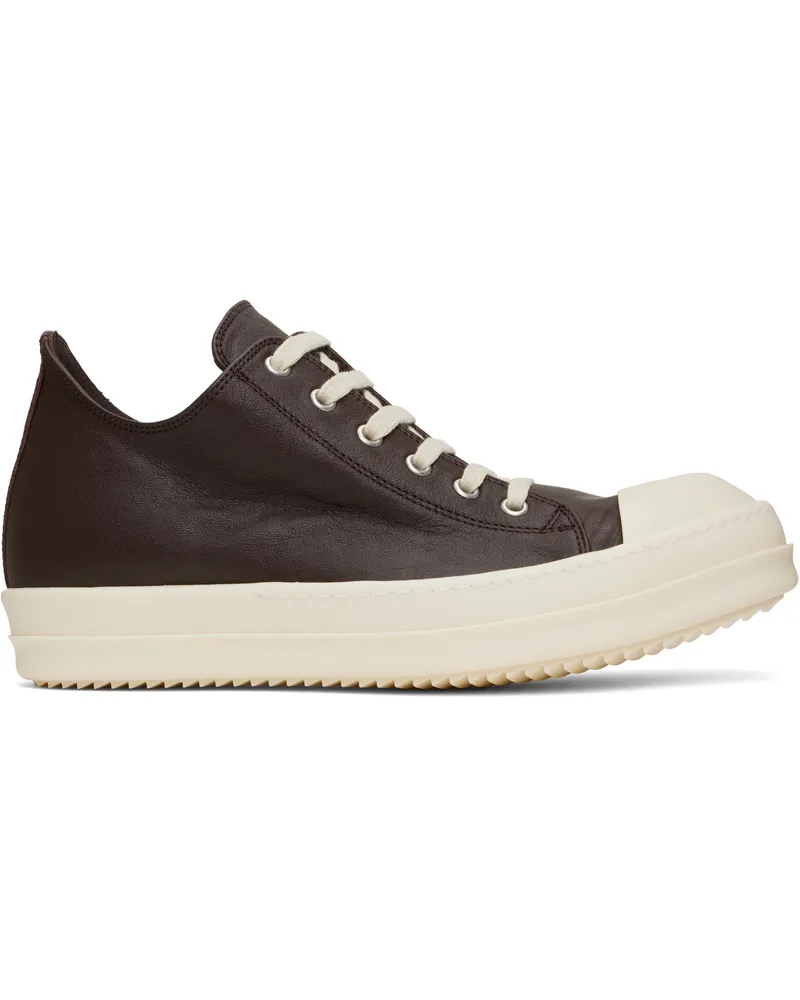 Rick Owens Brown Hollywood Low Sneaks Sneakers 1411