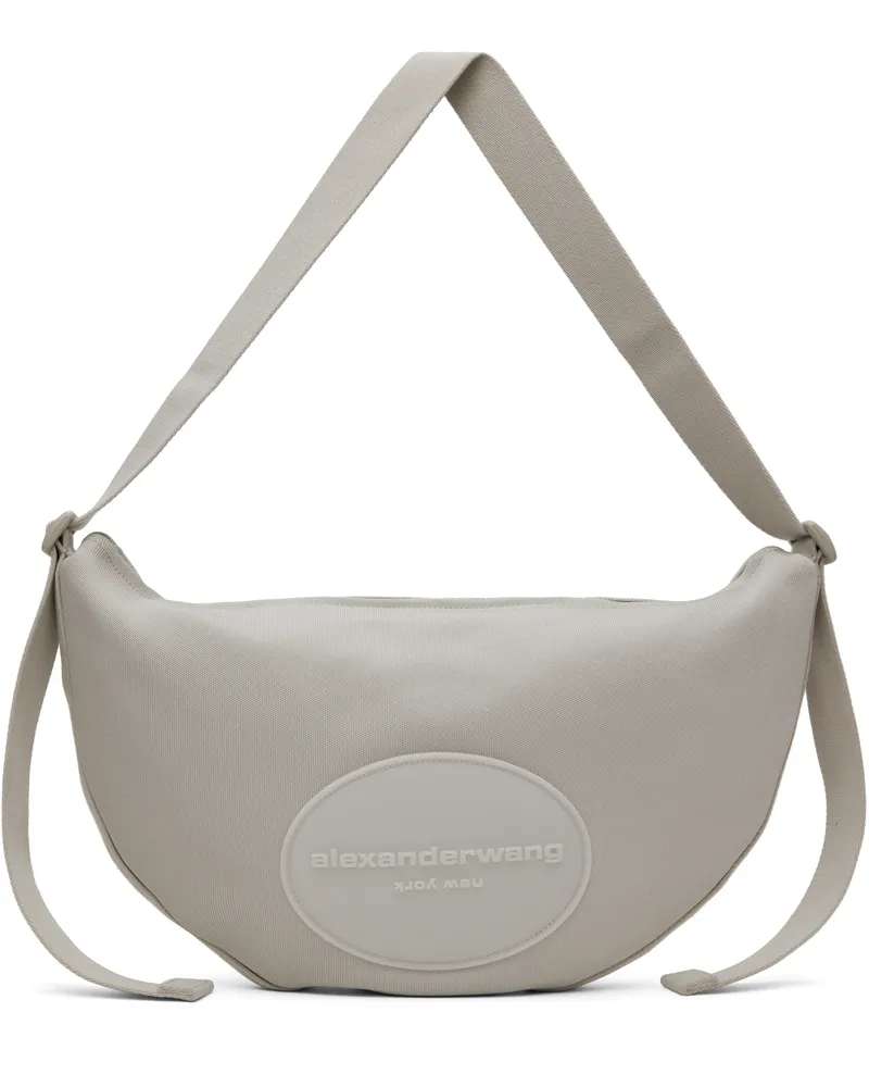 Alexander Wang Gray Bo Large Crossbody Bag Oyster