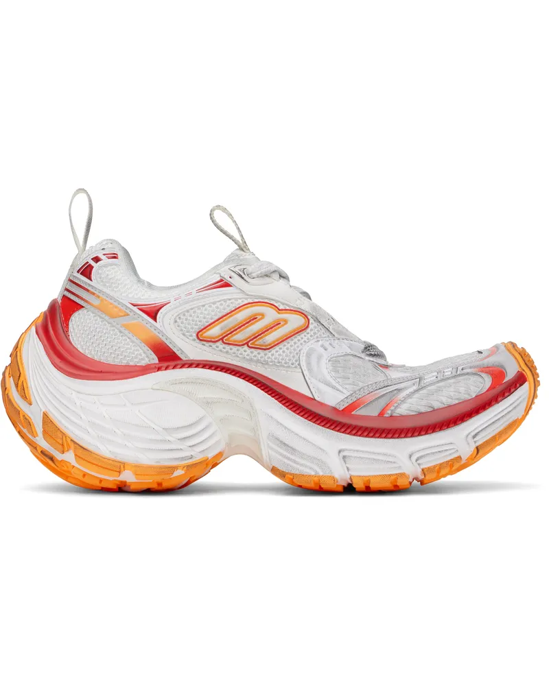 Balenciaga White & Orange 10XL Sneakers 9670