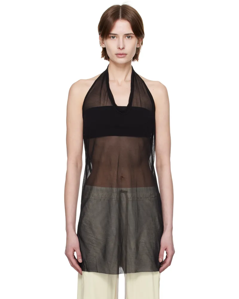 Rick Owens Black Hollywood Halter Tank Top 09