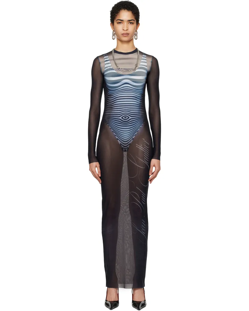 Jean Paul Gaultier Navy 'Le Mâle' Maxi Dress 595601