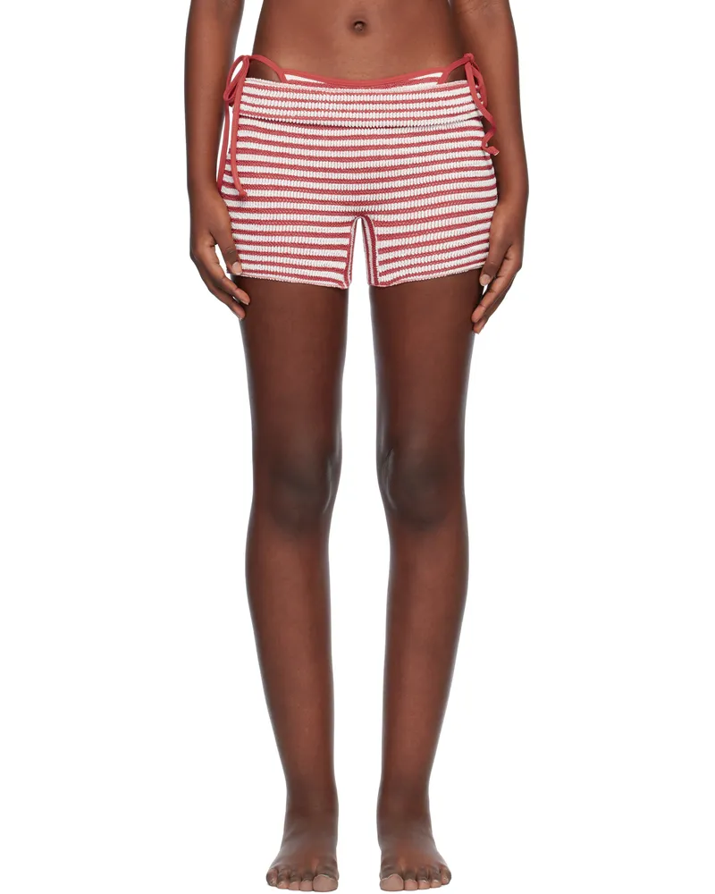 bond-eye Red & White Dom Shorts Roobis