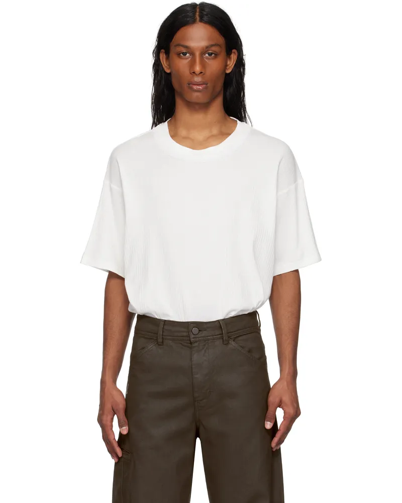BODE Off-White Beaded Salt Marsh T-shirt Cream