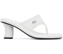 White Padded Heeled Sandals
