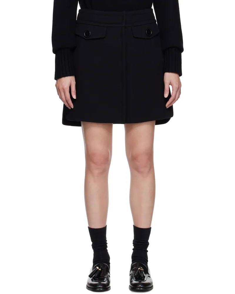 Max Mara Black Marta Miniskirt 013