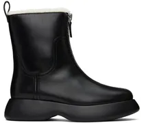 Black Mercer Zip Shearling Boots