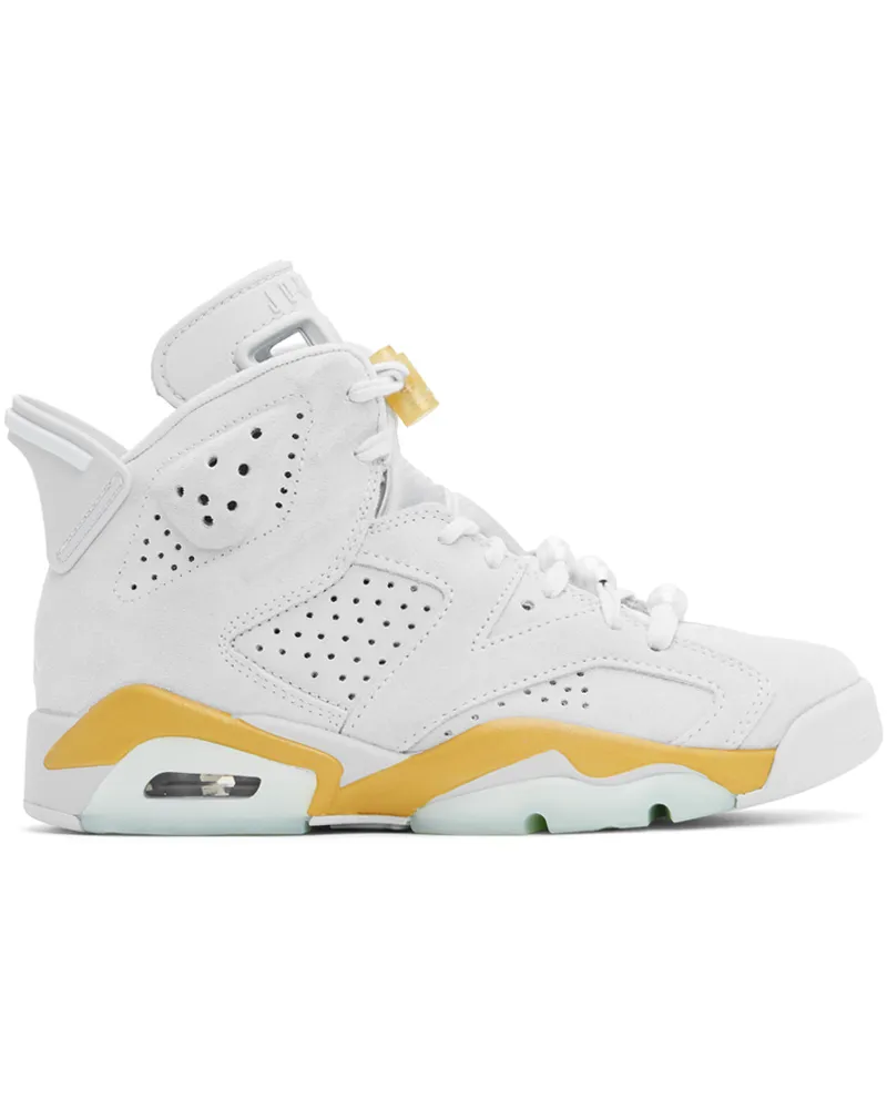 Nike Gray Air Jordan 6 Retro 'Pearl' Sneakers Pure