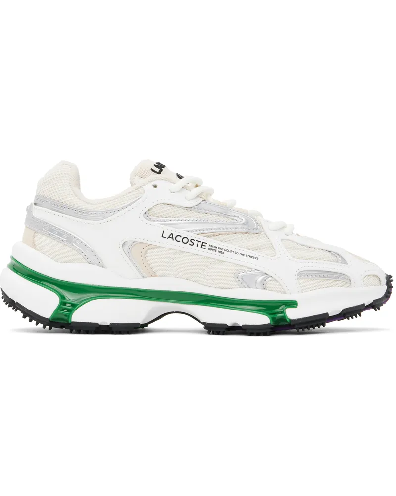Lacoste Beige & White L003 2K24 Sneakers 082wht