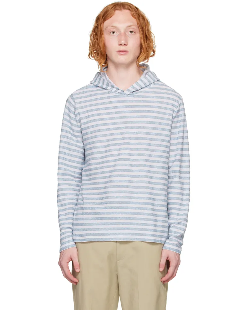 Vince Blue Stripe Hoodie Halo