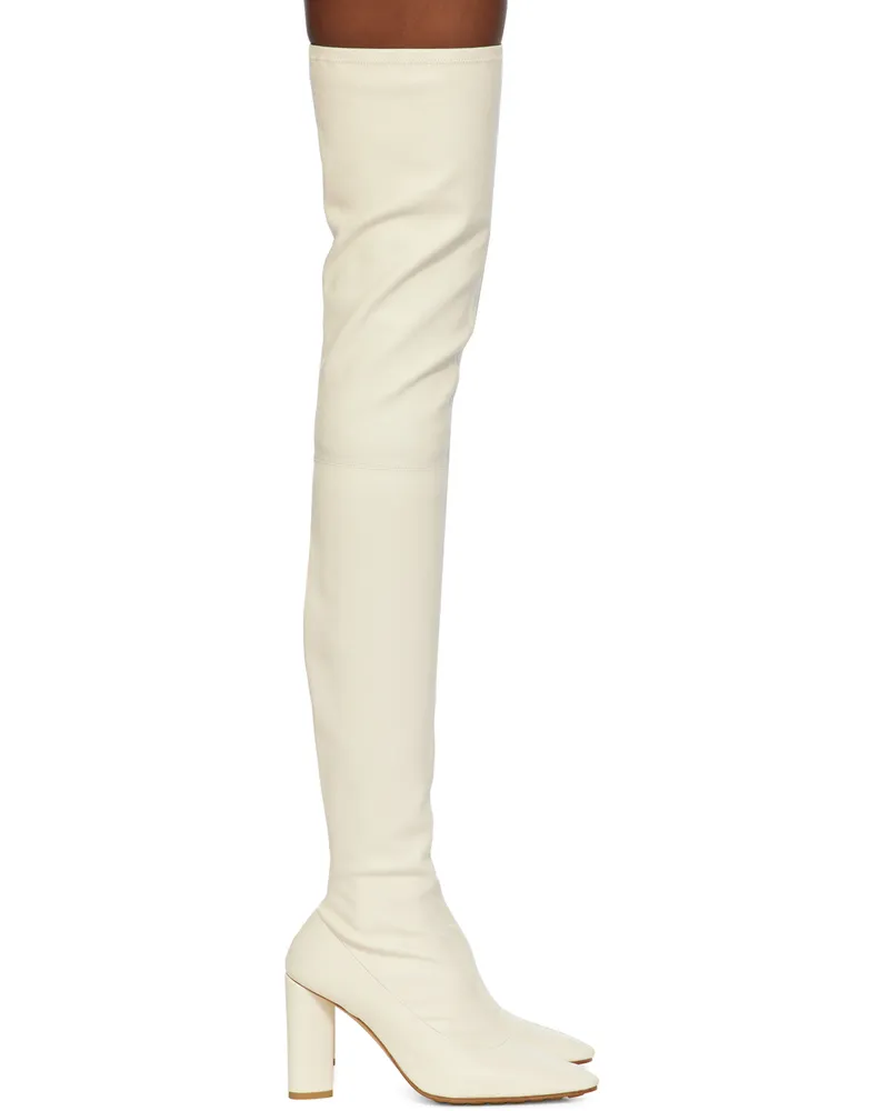 Bottega Veneta White Tripod Over-The-Knee Boots 9013