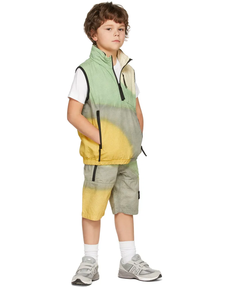 Stone Island Kids Yellow & Green Airbrush Vest V0030