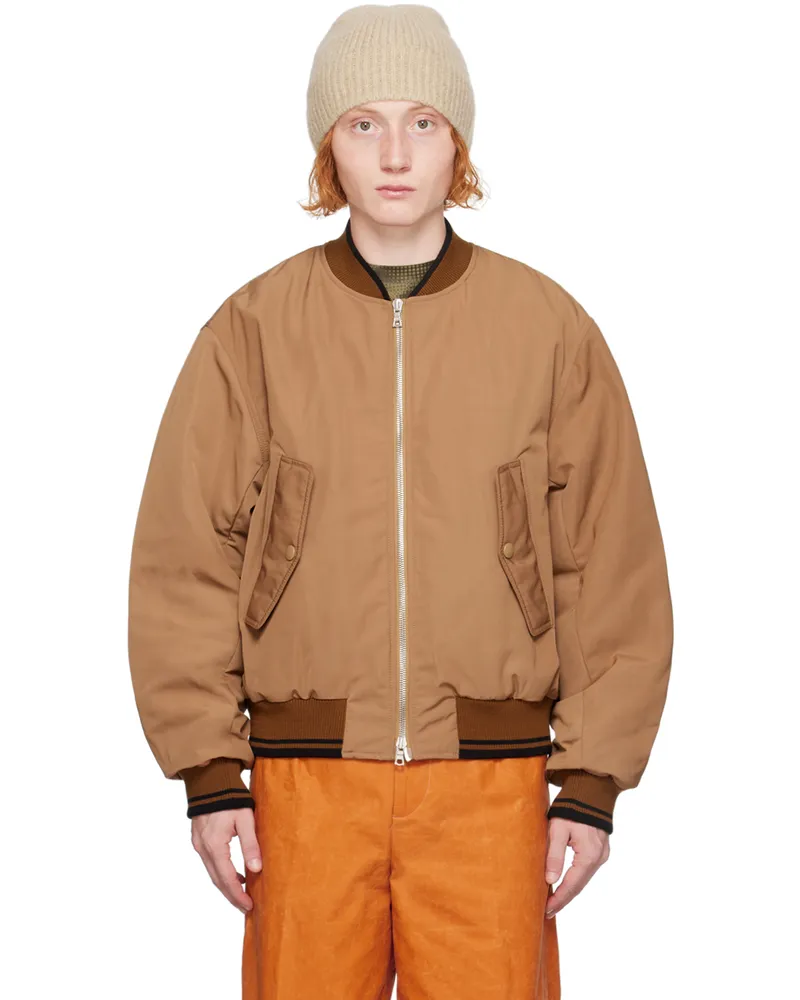 Dries van Noten Brown Oversized Bomber Jacket 102