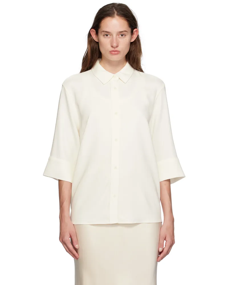 Anine Bing Off-White Mary Shirt Ivory