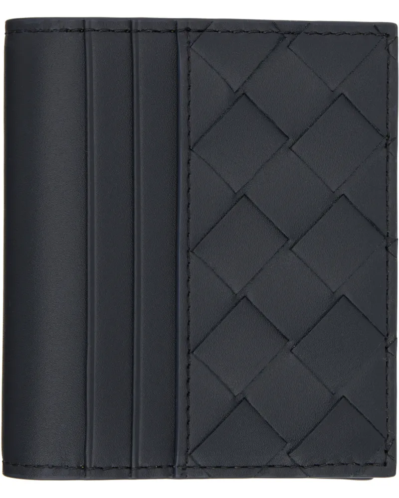 Bottega Veneta Gray Intrecciato Bill Card Holder Shad