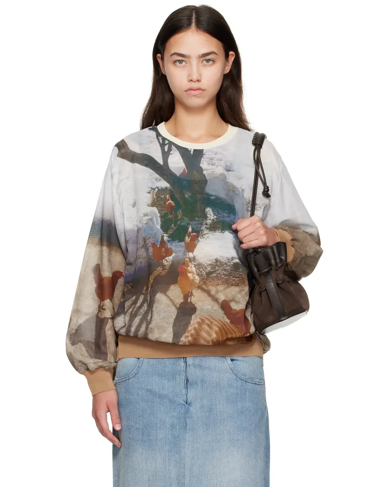 BLESS Multicolor Nº80 Holidaysnowchicken Long T-shirt Print