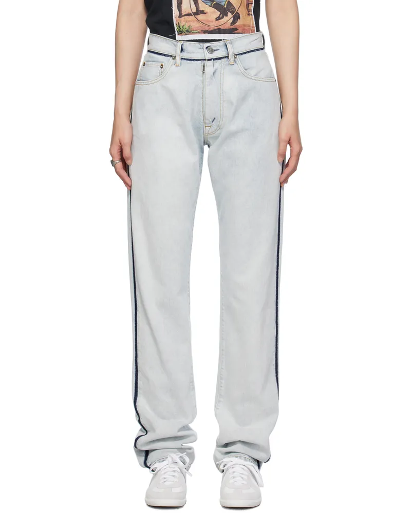 Maison Margiela Blue Straight-Leg Jeans 965
