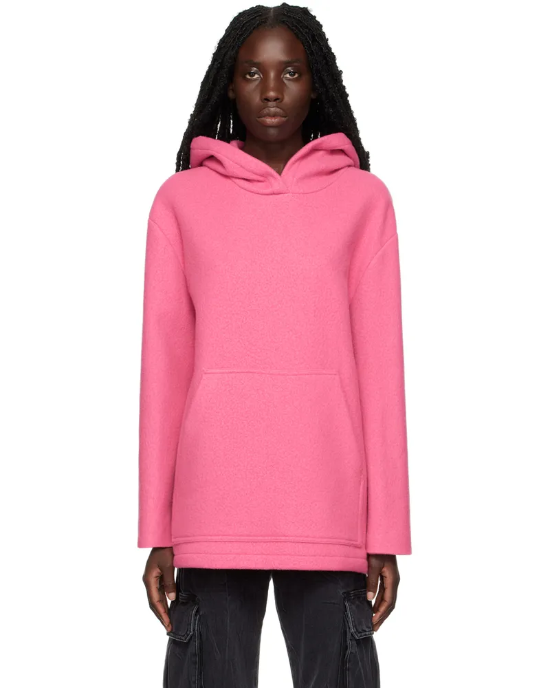 MSGM Pink Brushed Hoodie 13
