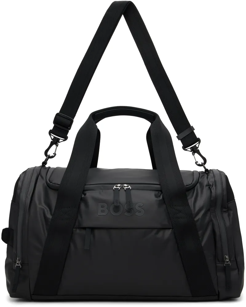 HUGO BOSS Black Logo Canvas Duffle Bag 001-black