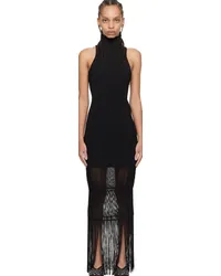 KHAITE Black 'The Zare' Midi Dress Black