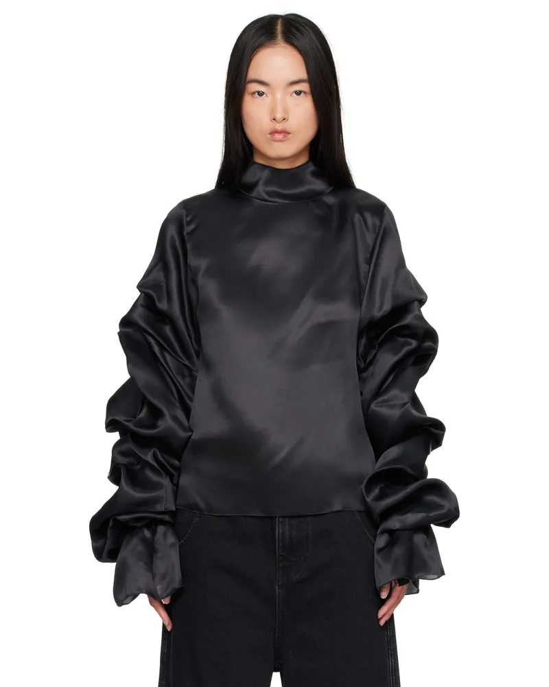 YUME YUME Black Ruffle Blouse Black