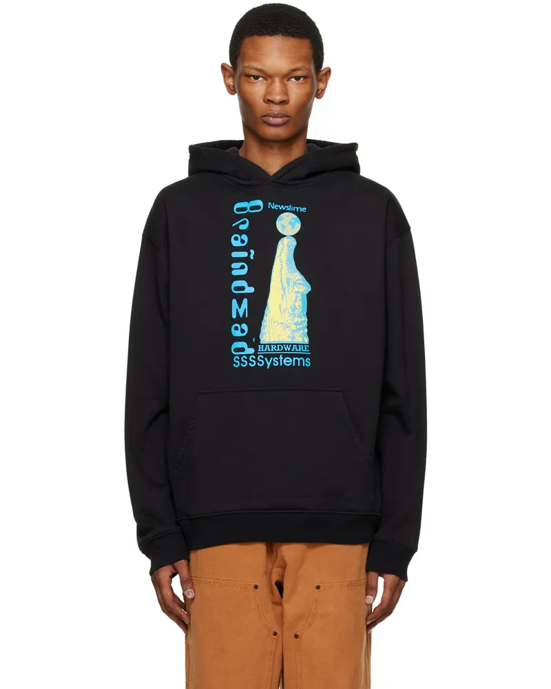 Brain Dead Black 'Hardware Systems' Hoodie Black