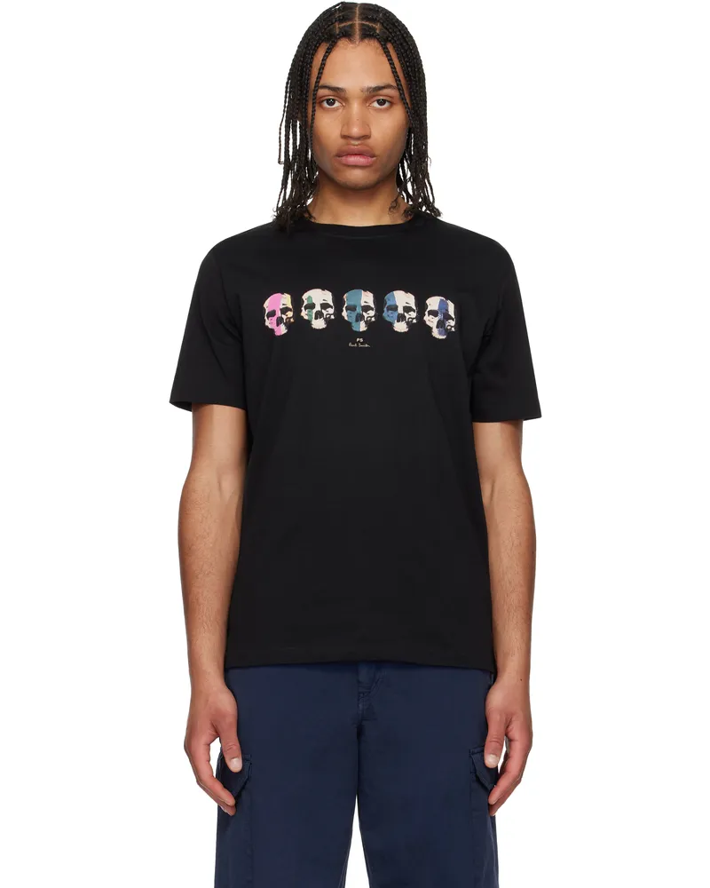 Paul Smith Black 'Skulls' Print T-shirt 79