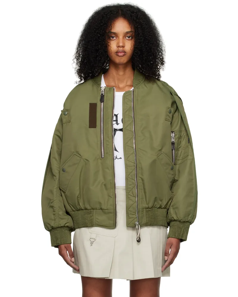 Eytys Khaki Penn Bomber Jacket Moss