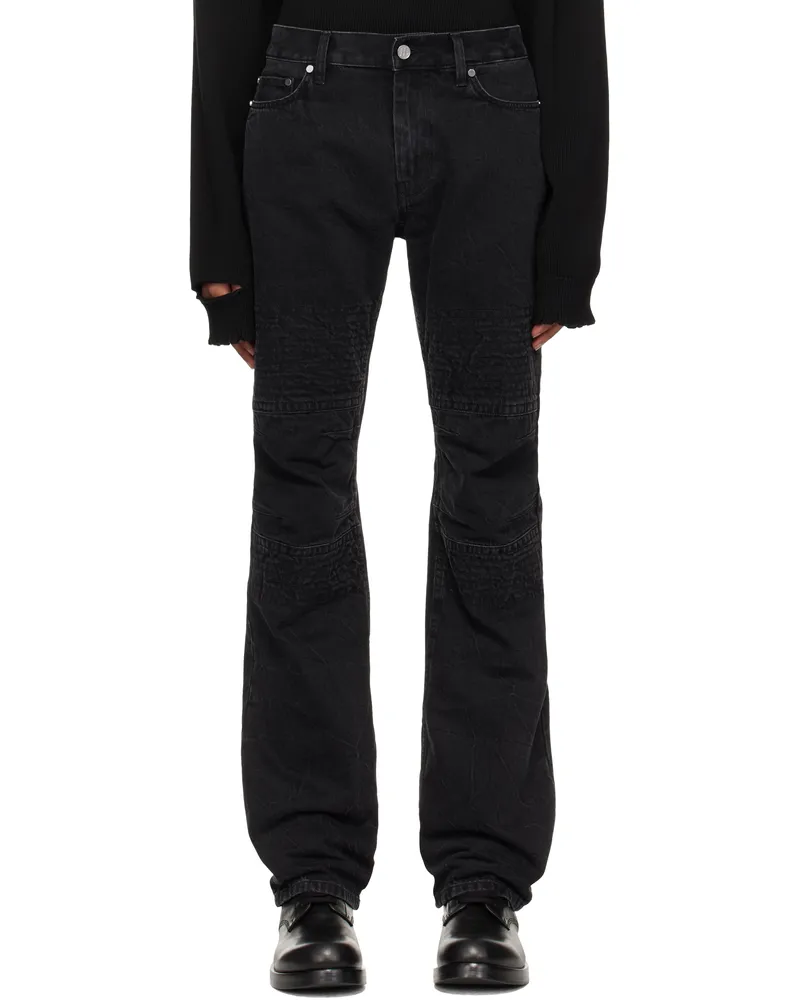 Helmut Lang Black Moto Worker Jeans Black